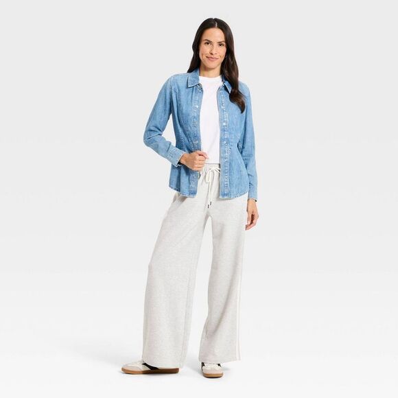 Universal Thread - Women's Mid-Rise Straight Leg Track Sweatpants - U Gray - Picture 3 of 3